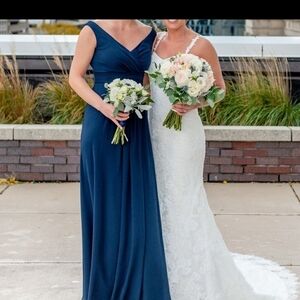 Bill Levkoff Maxi dress gown wedding bridesmaid